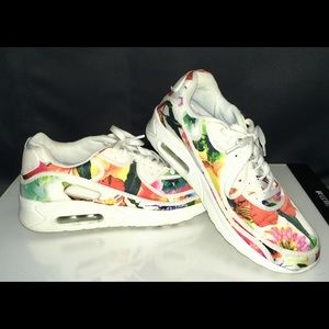 Supa Baobao Tropical Floral Print Tennis Shoes 8